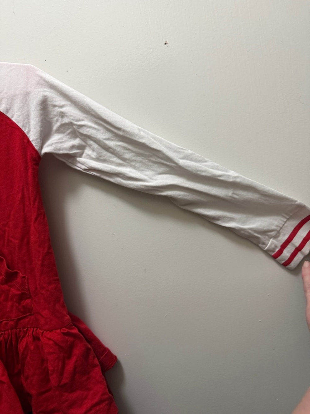 Buckeyes Red & White Girls' Raglan Dress - Picture 4 of 6